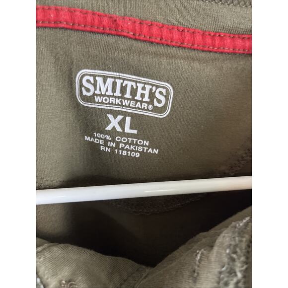 Smiths Workwear Mens XL Drab Cotton Pocket Henley Shirt - Picture 2 of 5